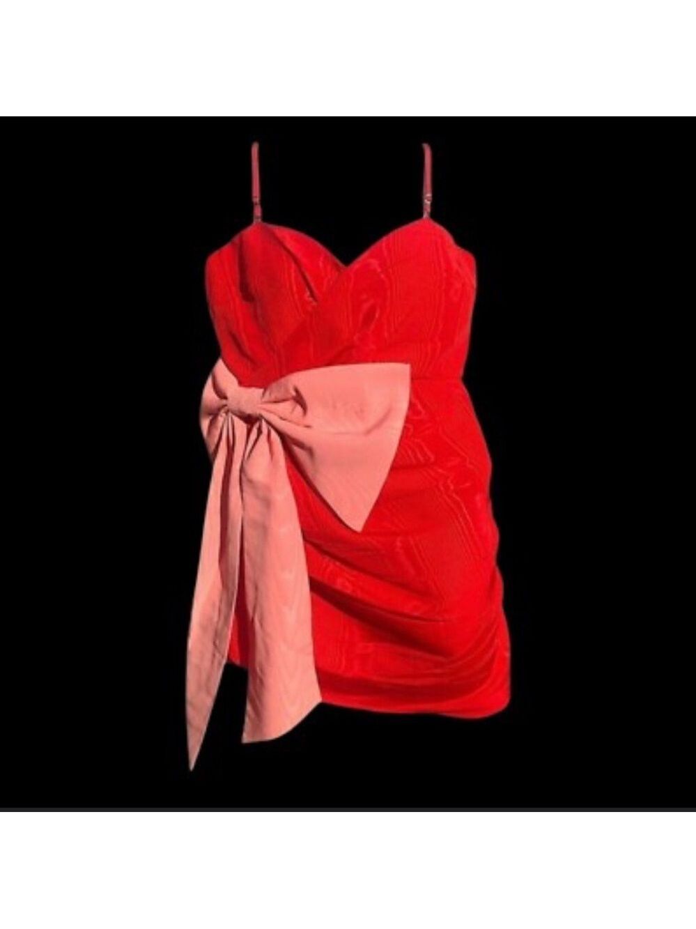 Red Asymmetrical Ruched Cocktail Mini Dress